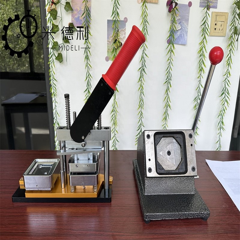 a whole set high quality factory price 63.5*63.5mm and 50*50mm new metal button photo magnet making machine