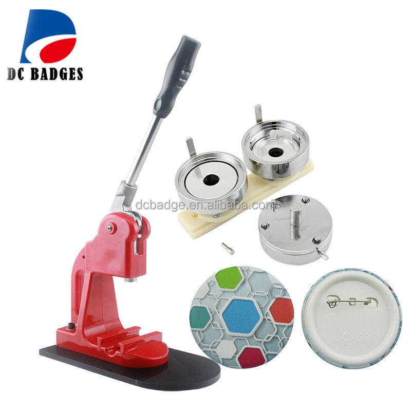 Hot Wholesale Button Maker Machine with 58mm Interchangeable Die Mold Pin Button making Machine