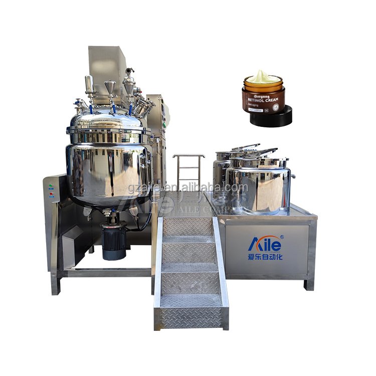 Liquid Soap Making Machine Stainless Steel Mix Equipment Cosmetic emulsifying machine Provided Siemens Motor Hydraulic System