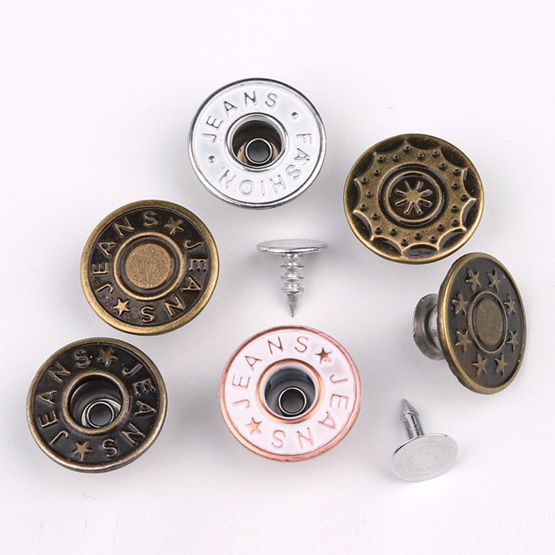 Fashion Jeans Metal Custom Denim Buttons Jean Rivet Button Making Machines