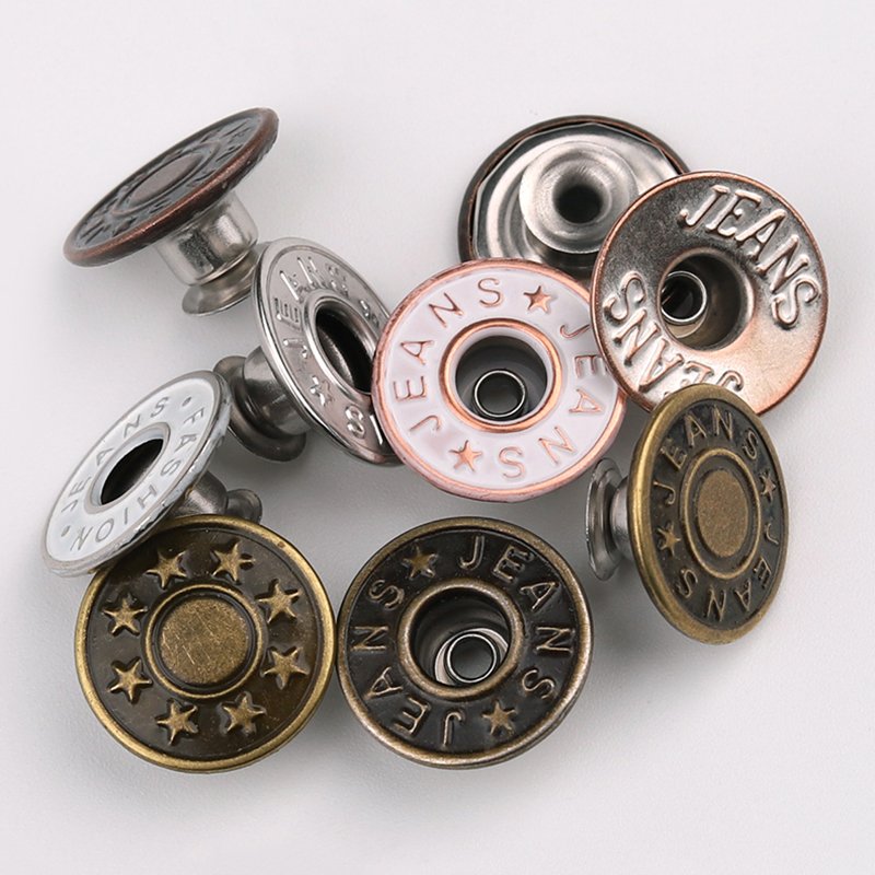 Fashion Jeans Metal Custom Denim Buttons Jean Rivet Button Making Machines