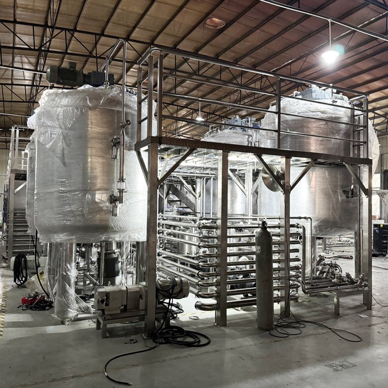 shampoo and conditioner making machine 5000L 3000L 2000L 1000L vacuum emulsifying mixer for cosmetic production c