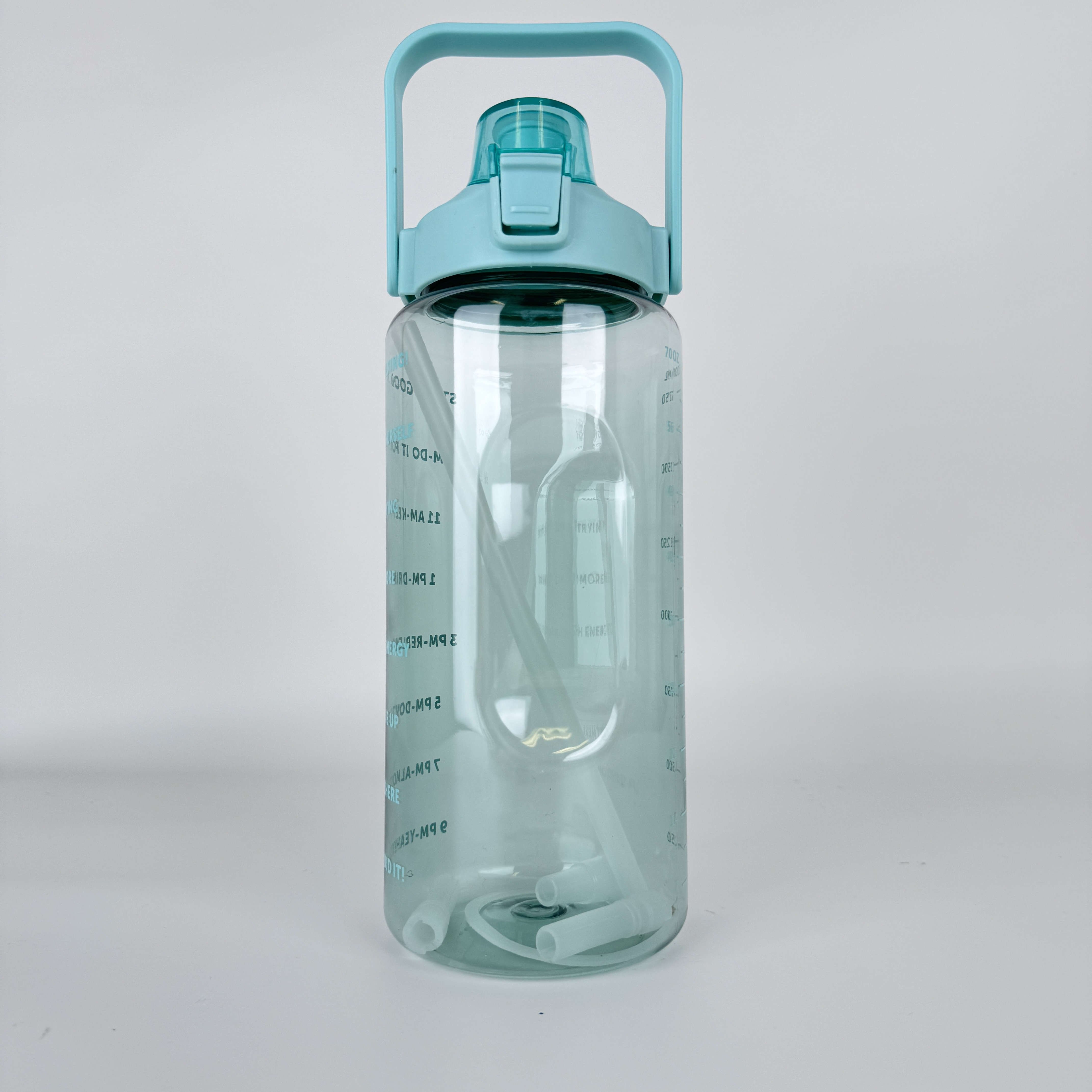large-capacity sports water cup 2000ml outdoor sports portable Gradual color transparent plastic cup