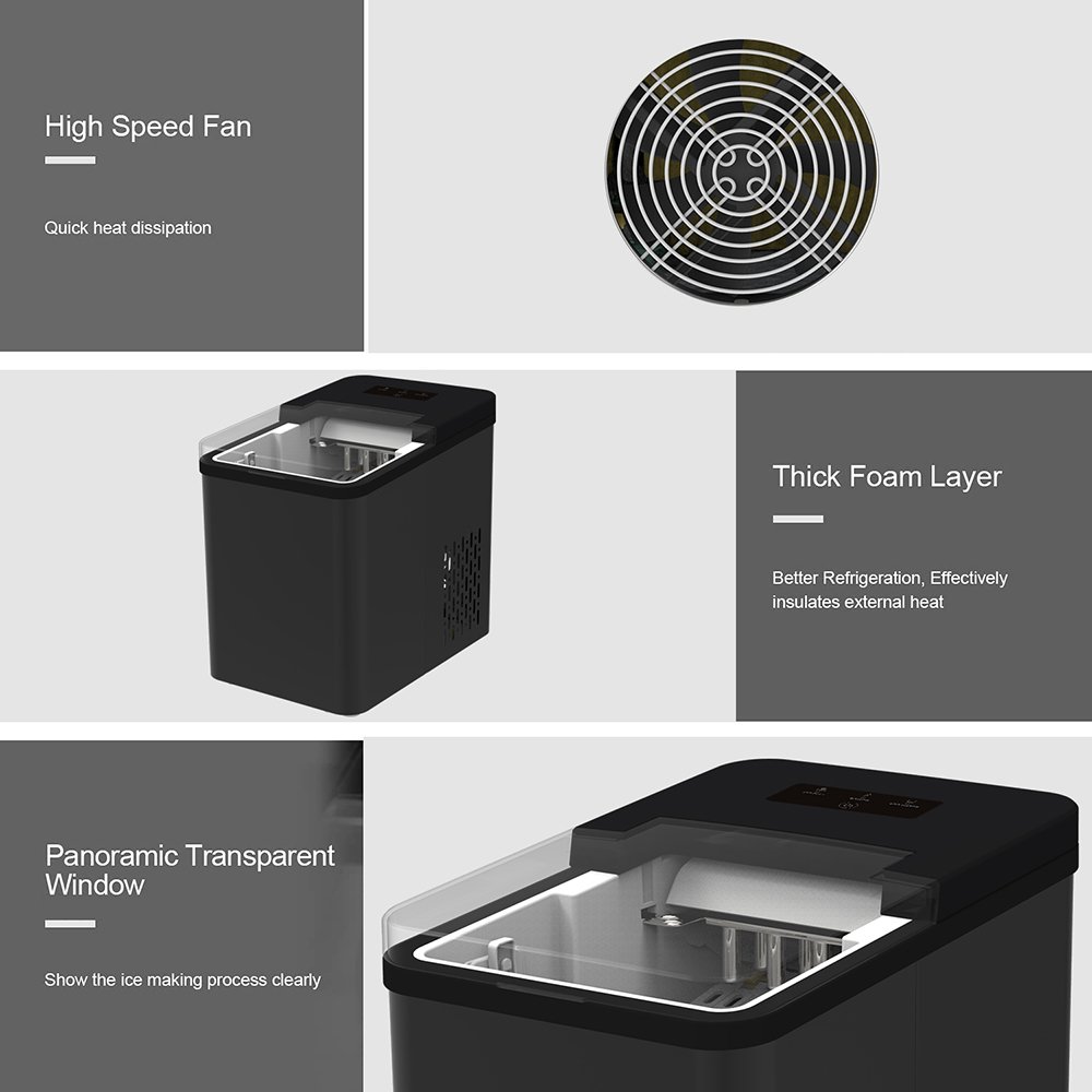 Customized Household Ice Making Machine 12KG Mini Ice Maker Machine Countertop Self-cleaning Function Home Party Electric CB OEM
