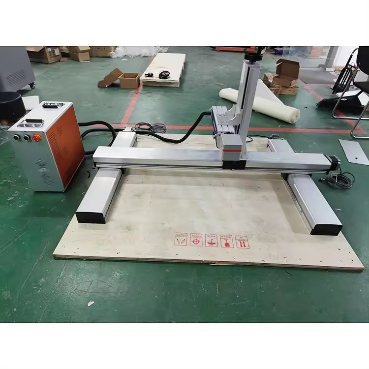 Wholesale 50W 100W Fiber Laser Marking Etching Machine for LED Mirror Button and Stainless Steel
