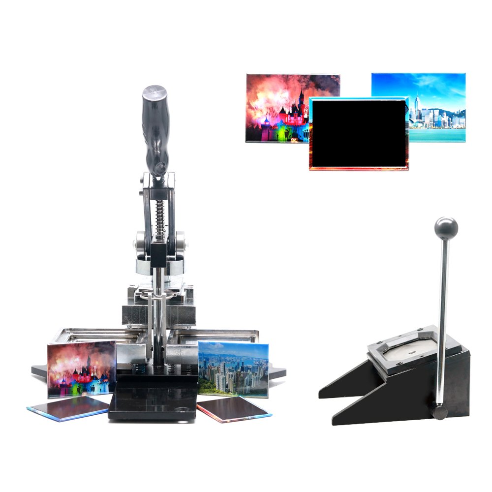 90*65MM Magnet Making Machine With A Simple Style Cutter And 200PCS Materials Rectangle 90*65cm shape fridge magnet