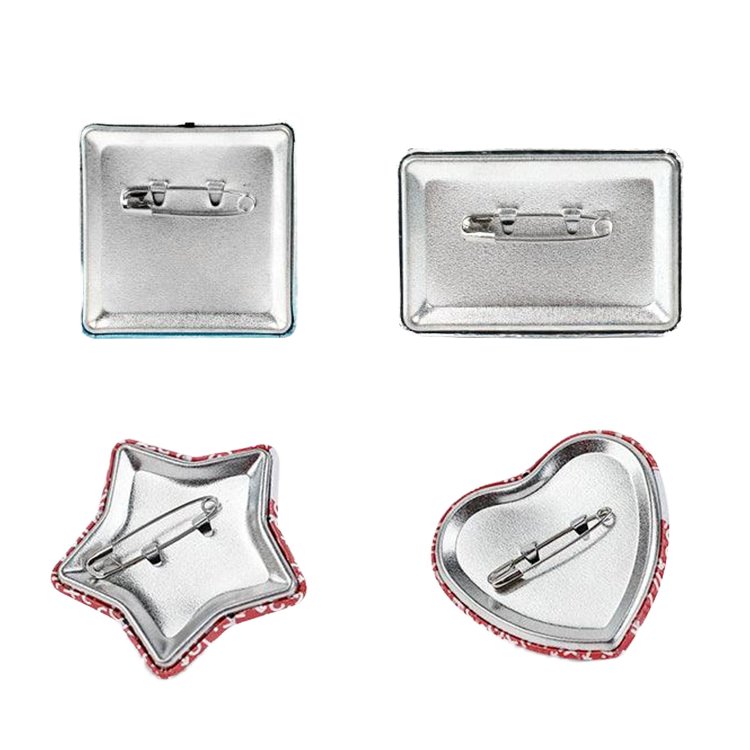 Custom Sublimation Magnetic Tinplate Badges Blanks round Square Heart Shape Valentine's Gift Promotion Uniforms Button Badge pin