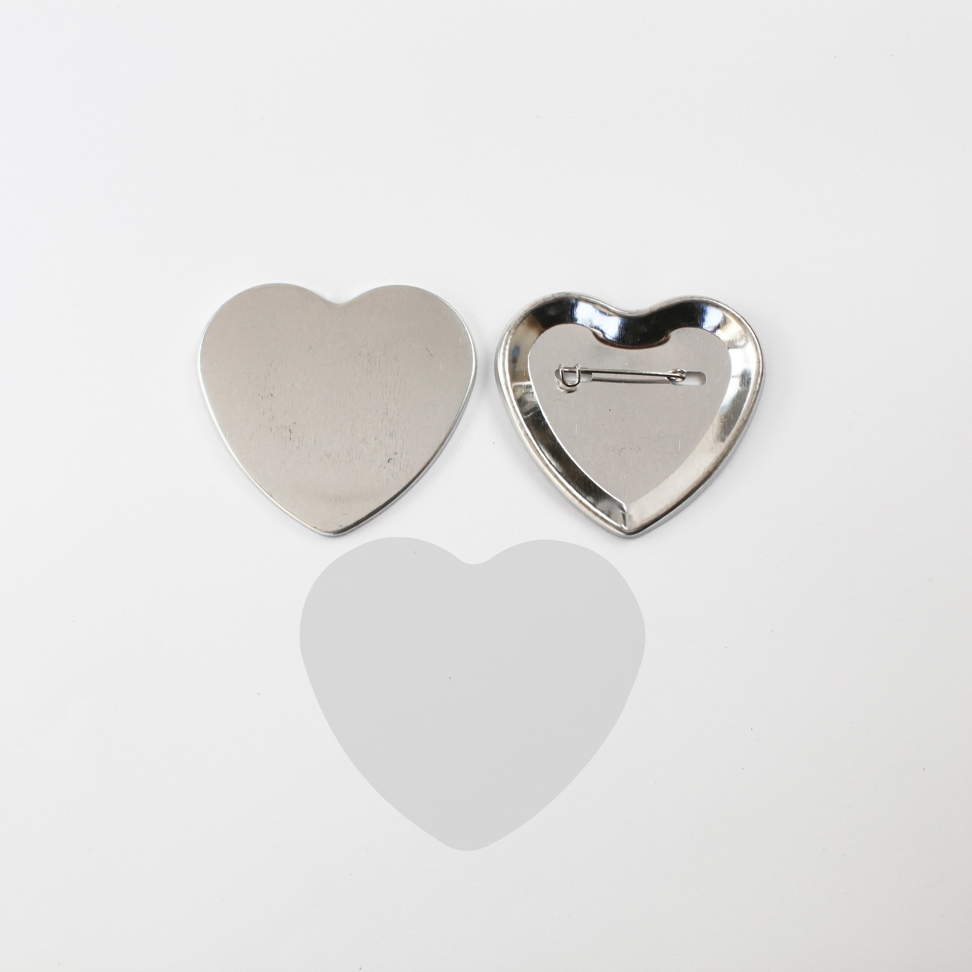 Custom Sublimation Magnetic Tinplate Badges Blanks round Square Heart Shape Valentine's Gift Promotion Uniforms Button Badge pin