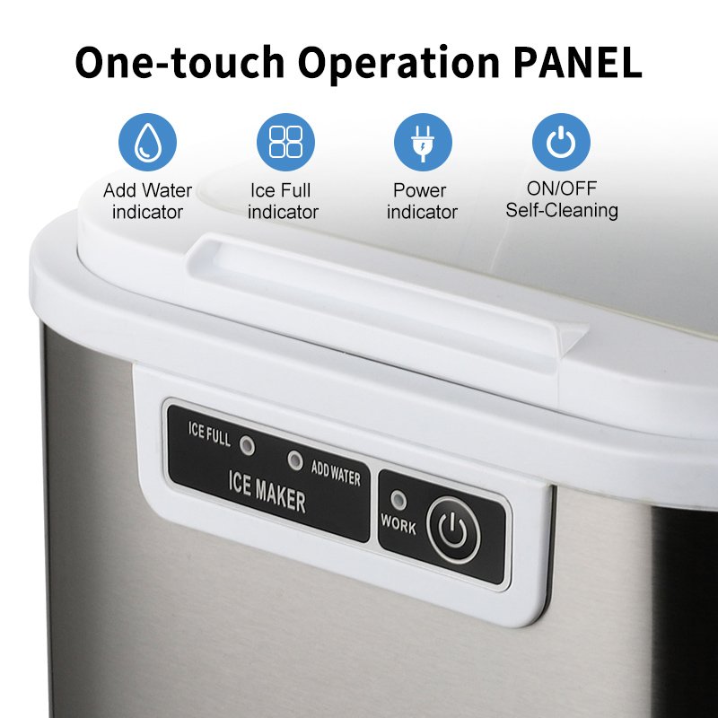 automatic small ice cube maker machine 12kgs/24h portable ice maker machine mini for home CE, CB, EMC, GS, LFGB, RoHS, ETL