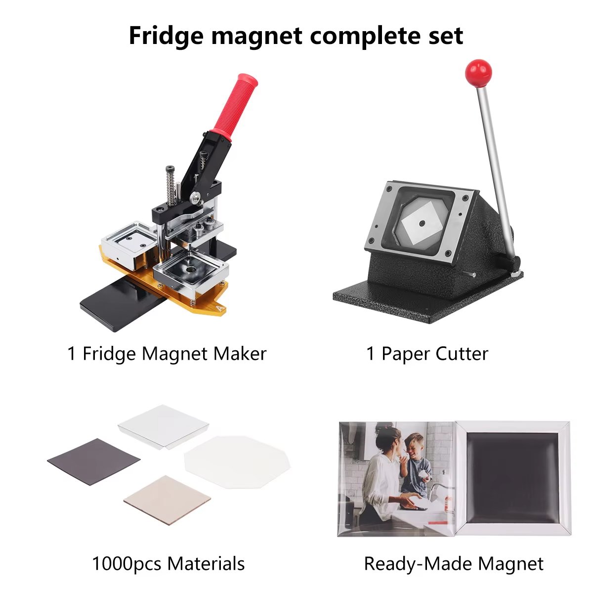 Automatic New Design Fridge Magnets Maker Machine Core Motor Component Restaurant Industries Button Steel Aluminium Used