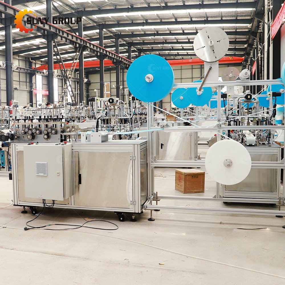 High Stability 3Ply Mask Making Plant Disposable Medical Face Mask Making Machine Automatic Mask Equipment Production Line