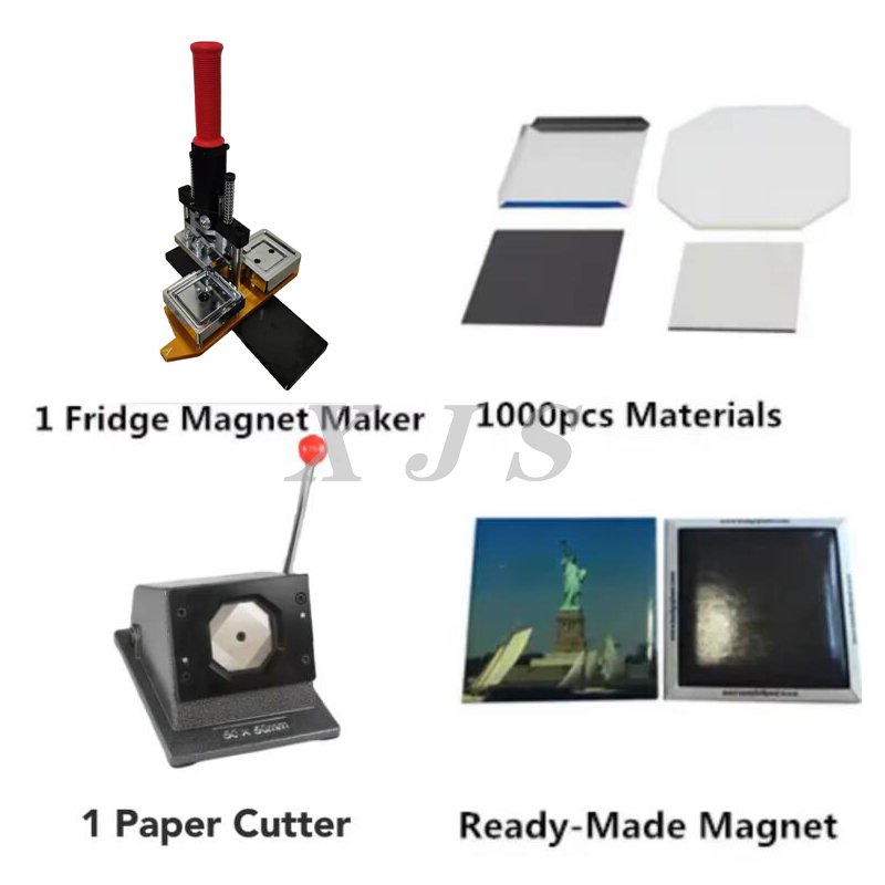 50*50MM Rectangle Fridge Magnet Maker Machine kit with Fridge making machine Paper Cutter Fridge Magnet Materials