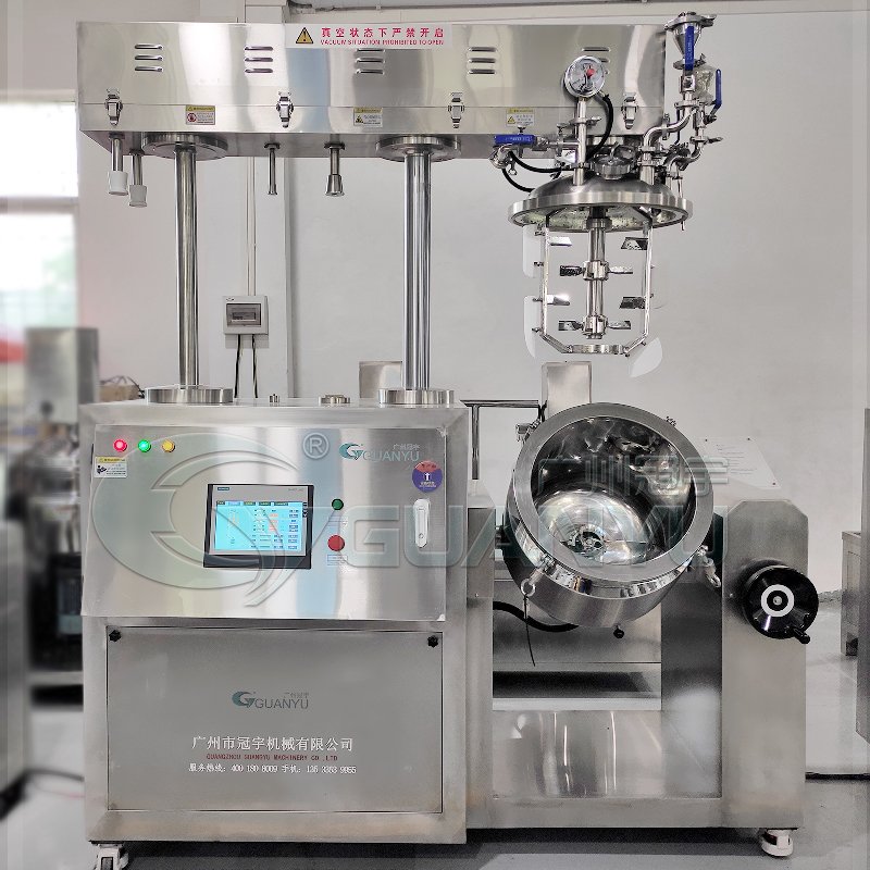 Shaving Cream Making Machine Skin Creams Hair Gel Dye Color Vacuum Emulsifier Mixer Machine Facial Body Lotion Mixing Machine