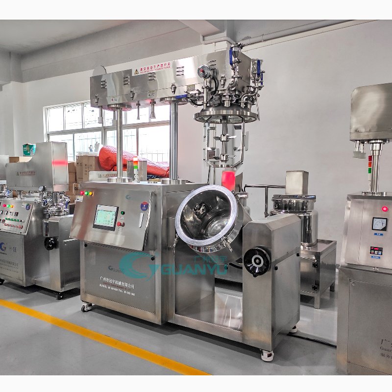 Shaving Cream Making Machine Skin Creams Hair Gel Dye Color Vacuum Emulsifier Mixer Machine Facial Body Lotion Mixing Machine