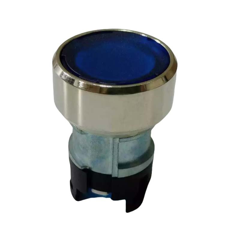 New Original Illuminated Pushbutton 3SB3501-0AA51, 22 mm, Metal, Round, Blue, Flat, with Holder for 3 Elements