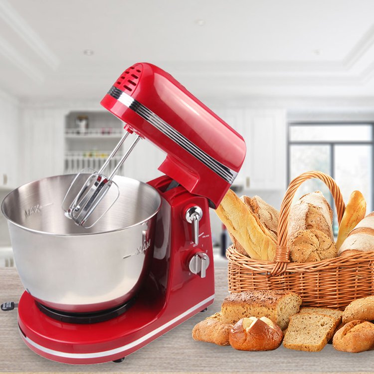Stand Mixer Electric Cake Mixer Food Spiral Dough Mixer Noodle Making Machine Plastic Stainless Steel XJ-14409 300W 6 Speeds