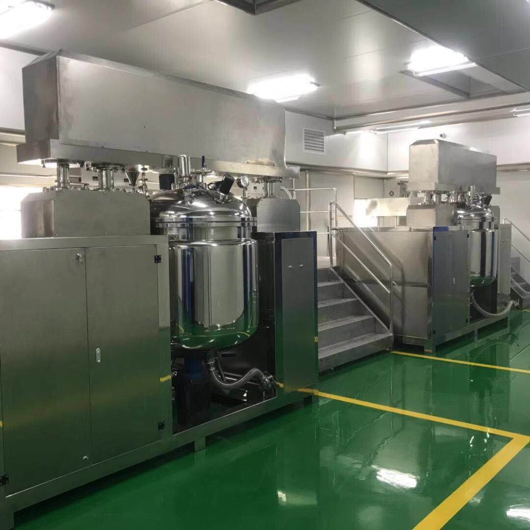 Toothpaste Production Line Vacuum Emulsifying Mixer with Scraper Toothpaste Making Machine