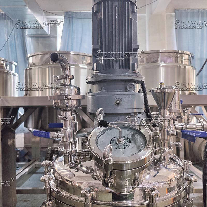High Shear Homogenizing Blending Mixer with Vacuum Pump Emulsifying Machine For Face Cream Body Cream Making