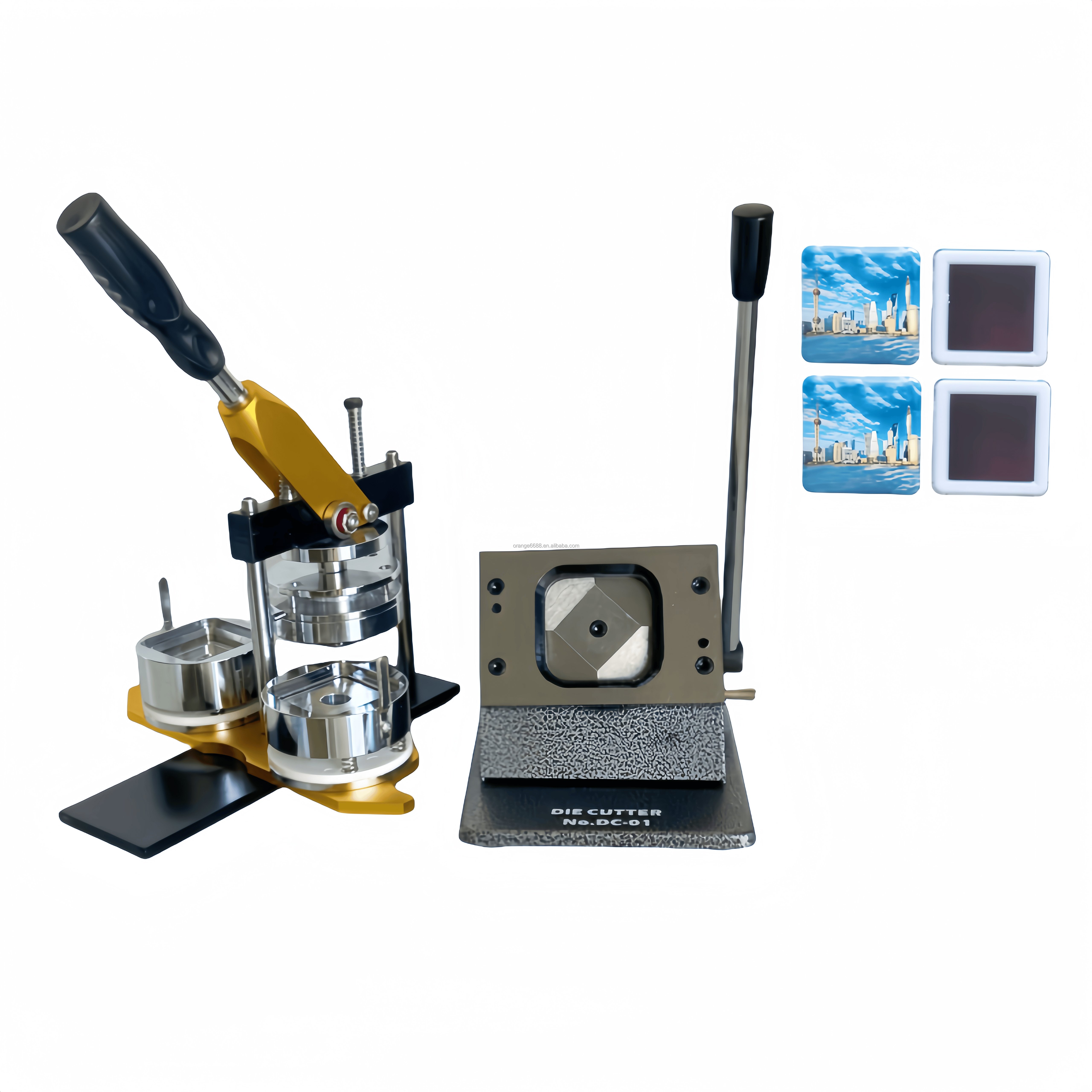 In Stock 50*50mm 2*2 Inch Square Fridge Magnet Maker Machine Kit With Paper Cutter and 100 Sets Fridge Magnet Materials