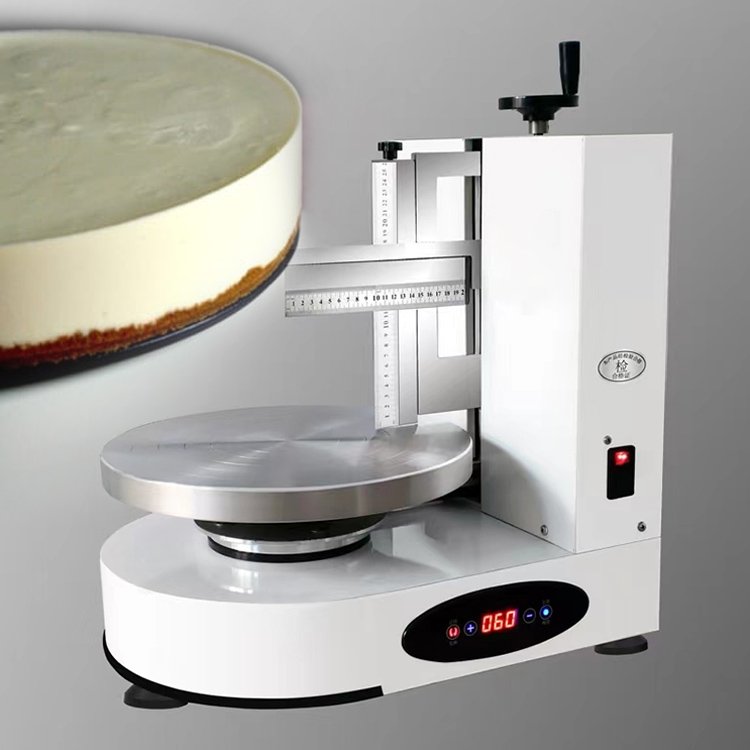 Commercial automatic cream cake coating smoothing icing smoother machine cake frosting decorating making cake icing machine