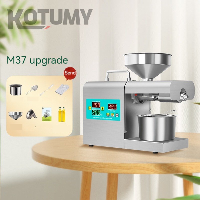 Household Small Oil Press Seed Oil Extractor Rapeseed Peanut Olive Vegetable Cold Hot Press Oil Making Machine