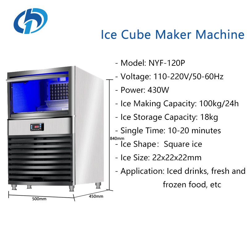 Ice Makers 100kg Automatic Home Commercial Ice Block Making Machine Ice Cube Machine For Business Price
