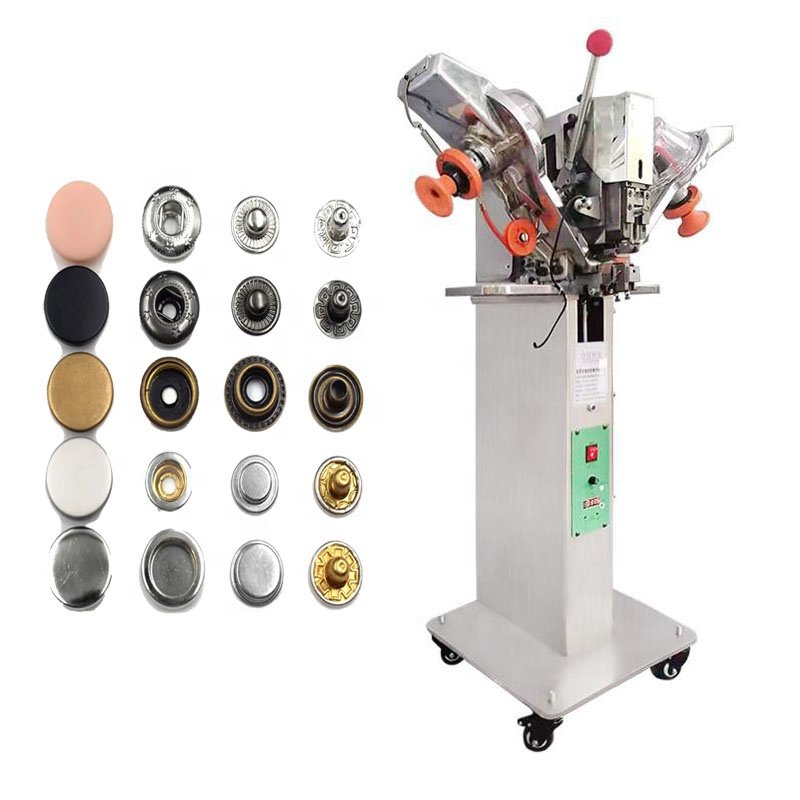 automatic snap button attaching machine polyester button making machine for garment factory
