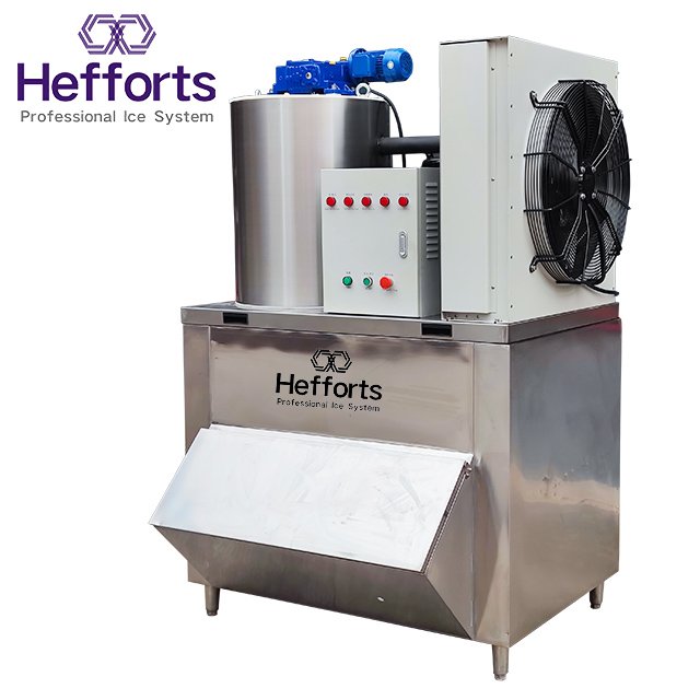 1500kgs capacity flake ice machine with big size big ice storage bin