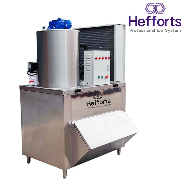 1500kgs capacity flake ice machine with big size big ice storage bin