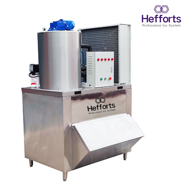 1500kgs capacity flake ice machine with big size big ice storage bin