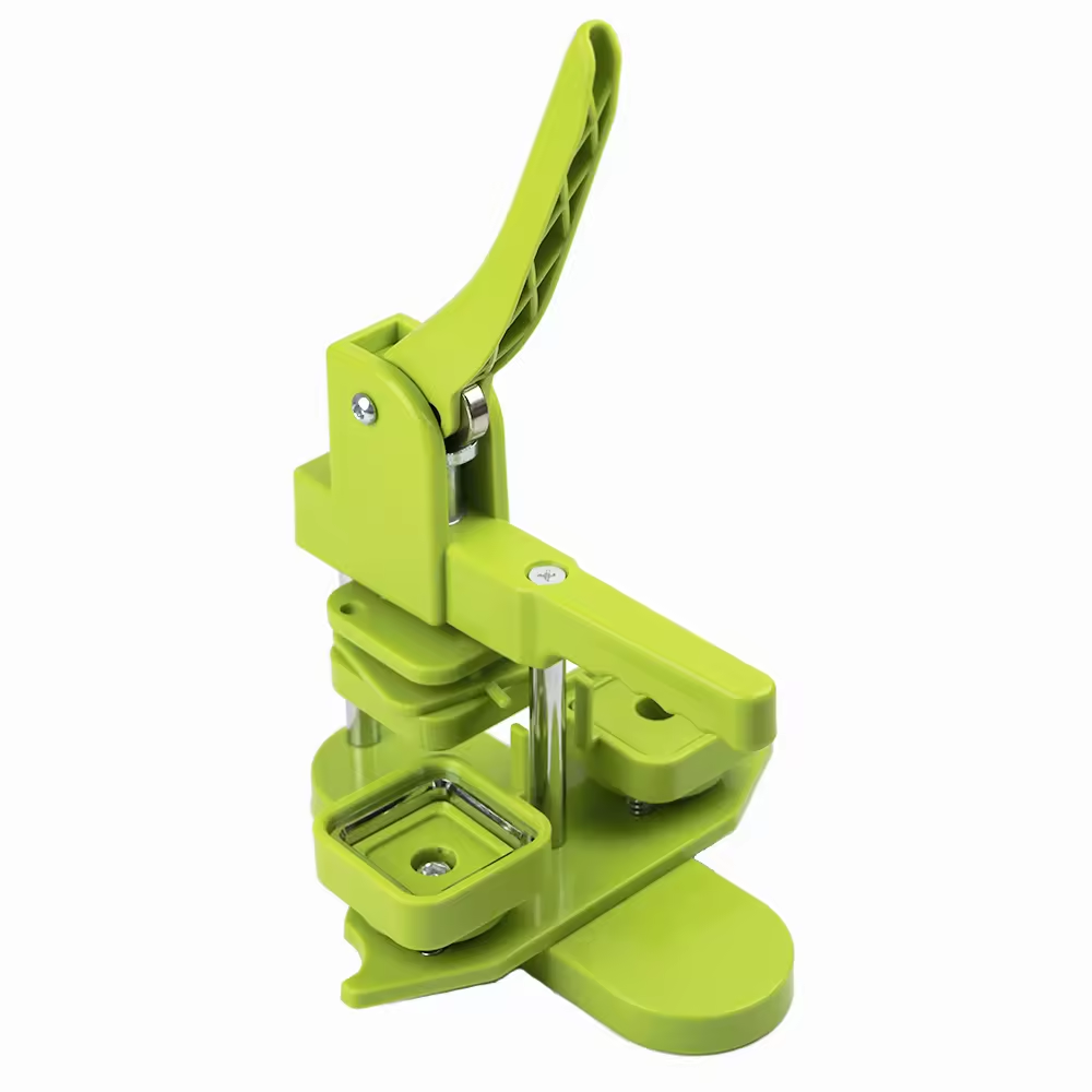 50MM Square Plastic Badge Making Machine Botton Maker with 50 Magnet and 50 Botton Pin Materials