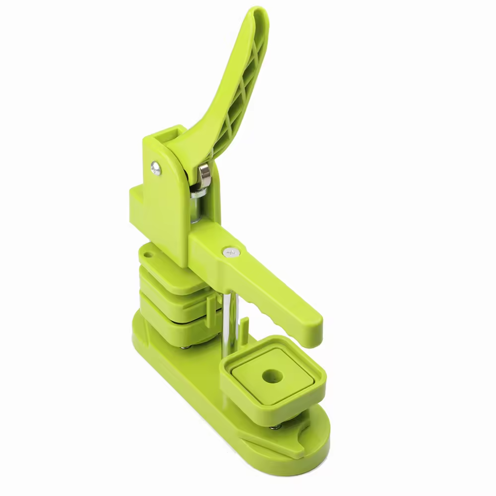 50MM Square Plastic Badge Making Machine Botton Maker with 50 Magnet and 50 Botton Pin Materials