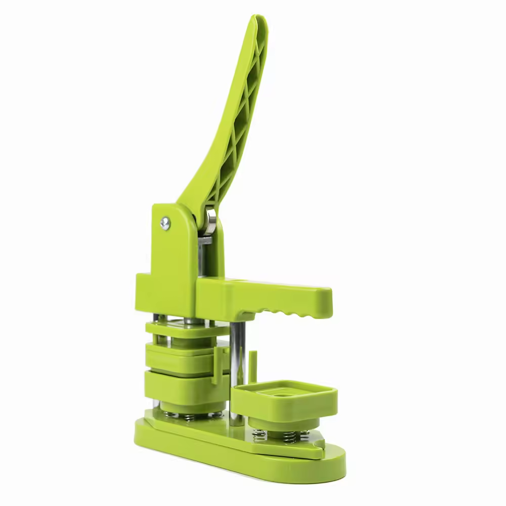 50MM Square Plastic Badge Making Machine Botton Maker with 50 Magnet and 50 Botton Pin Materials
