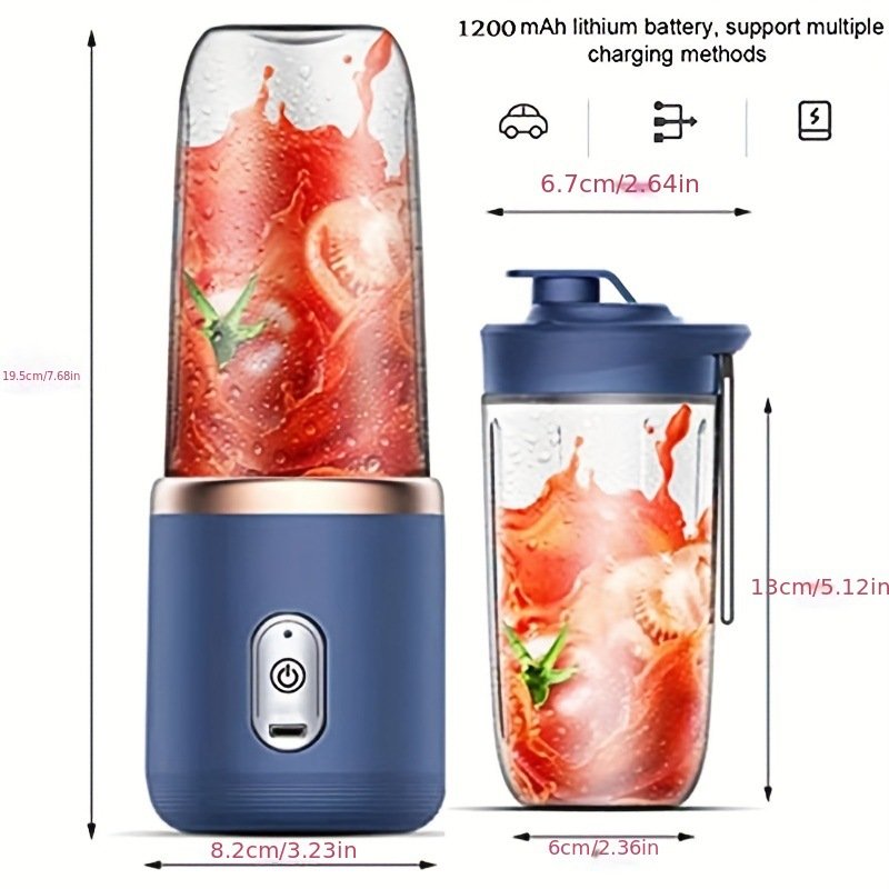 Portable Blender Mini Mixer Electric Juicer Machine Fresh Fruit Juice Blender Smoothie Maker Blender Cup Bottle F Travel Kitchen