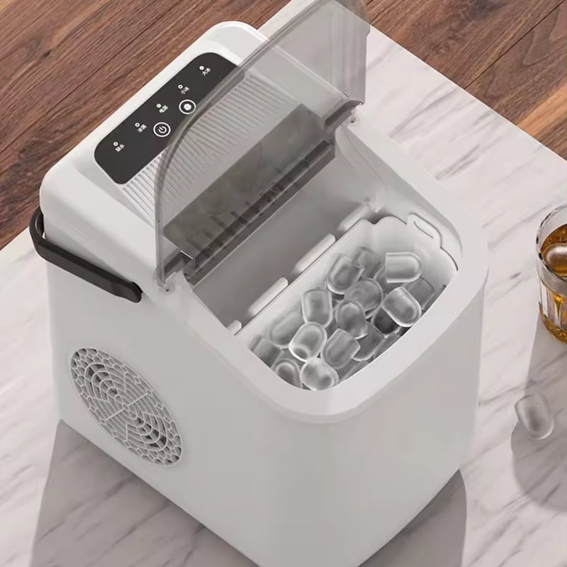 Portable Countertop Compact Mini Ice Maker with 1.1L Water Tank for Home Use