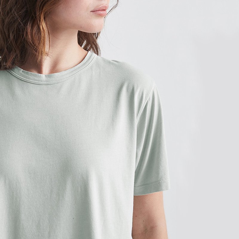 Custom Women's Pima Cotton Workout Short Sleeve Shirts Loose Crop Tops Athletic Gym Shirt Casual Cropped T-Shirt