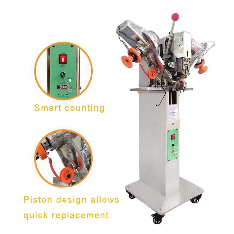 Automatic jeans shirt button attaching machine fabric covered metal snap buttons fastener machine for plastic snap button