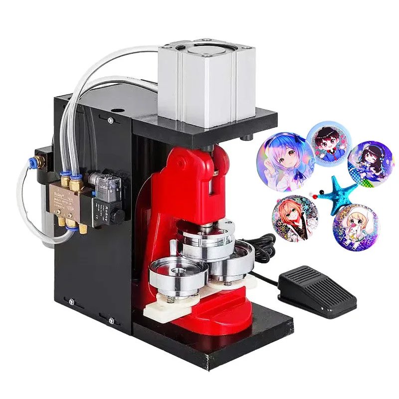 High Efficiency DIY Automatic Badge Machine Pneumatic Button Maker Badge Making Machine