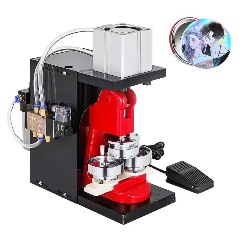 High Efficiency DIY Automatic Badge Machine Pneumatic Button Maker Badge Making Machine