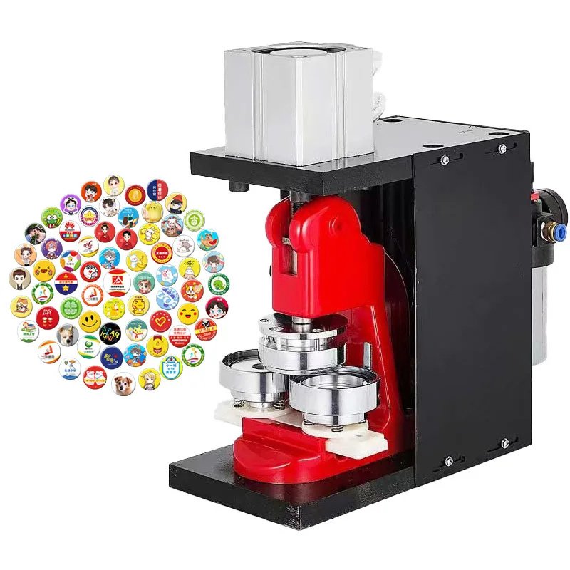 High Efficiency DIY Automatic Badge Machine Pneumatic Button Maker Badge Making Machine