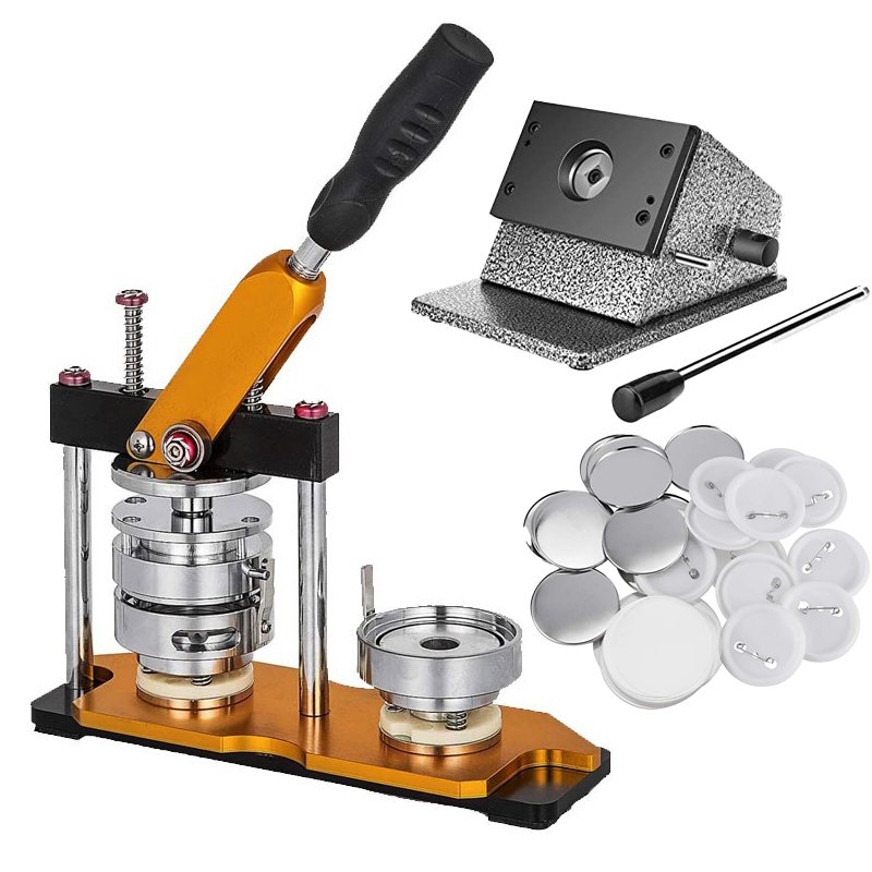 badge maker shake head button Making Kit +paper cutter + 100 pieces Dutch pin button accessories