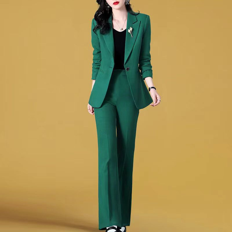 2023 New Thin Jacket Casual Trousers Two-piece Elegant Women Pants Suit Fashion