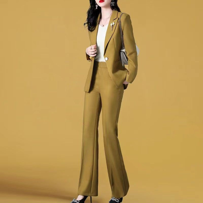 2023 New Thin Jacket Casual Trousers Two-piece Elegant Women Pants Suit Fashion