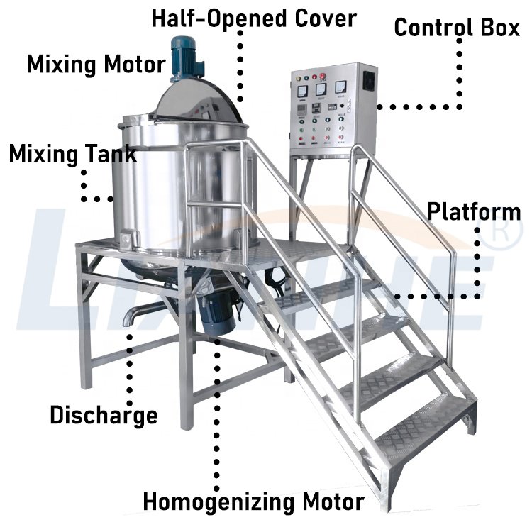 Lianhe 300-6000L customizable Liquid Chemical Mixer Gel Mixer Equipment Mixing Tank Blending Machine Liquid Soap Making Machine