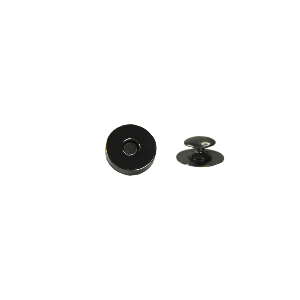 18mm Single Rivet Copper Magnetic button for handbag Black Metal snaps for purse and clothes