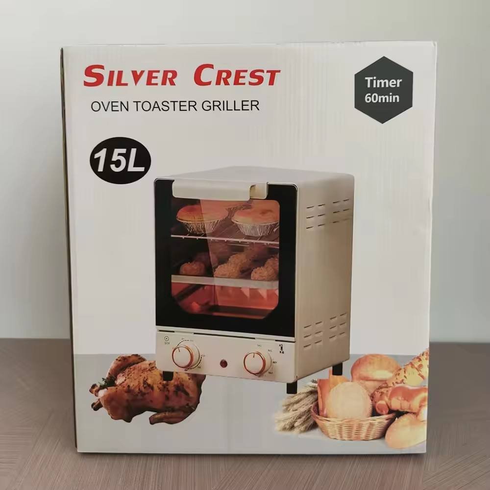 three-layer rotary knob electric oven multifunctional timer for making cookies and cakes baking machine 15L intelligent oven