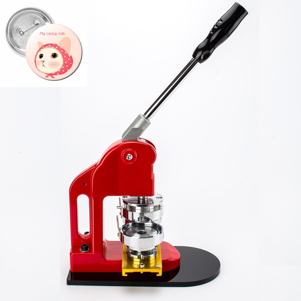 SixFar New Manual Button Badge Plastic Button Making Machine Metal Badge Maker