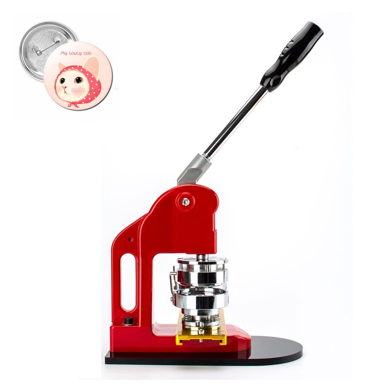 SixFar New Manual Button Badge Plastic Button Making Machine Metal Badge Maker