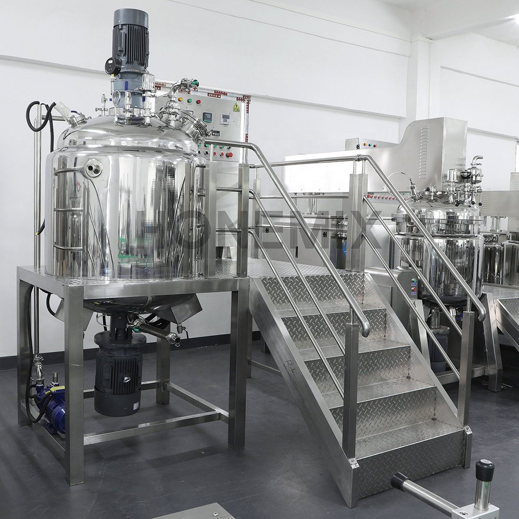 HONE 500L 1000L 3000L 5000L Vacuum Emulsifying Mixer Tank for Cosmetics Make Up Product Process Homogeneous Mixing Machine