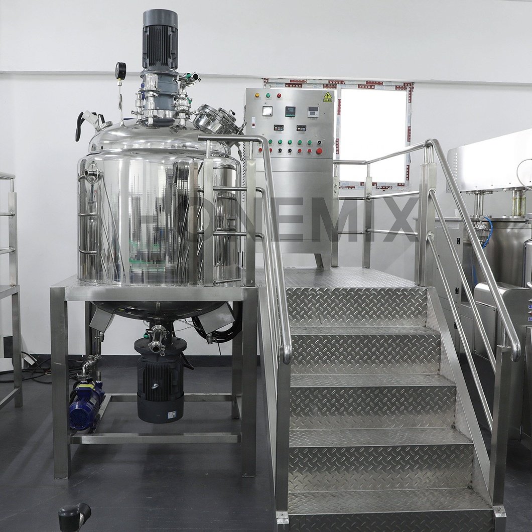 HONE 500L 1000L 3000L 5000L Vacuum Emulsifying Mixer Tank for Cosmetics Make Up Product Process Homogeneous Mixing Machine